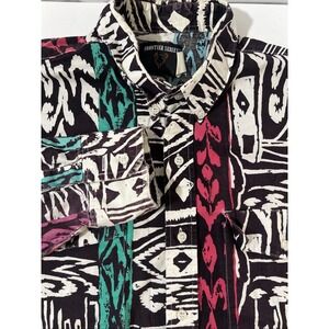 Vintage Frontier Series Shirt Mens Large Aztec Western 90s